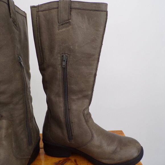 Keen Boots Tall Leather Women's Size 7.5 Green - Picture 5 of 11